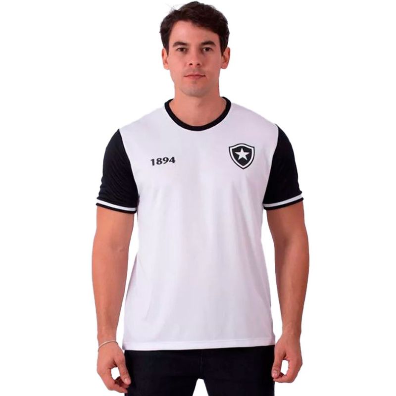 camisa masculina botafogo braziline troféu branco m (mp)