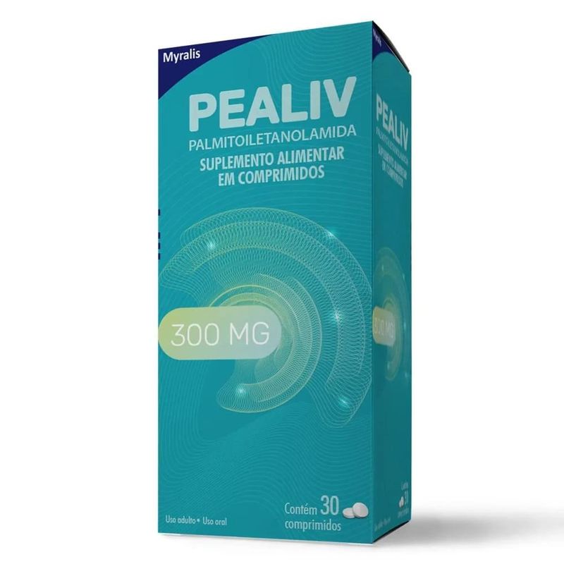 suplemento alimentar pealiv 300mg 30 comprimidos palmitoiletanolamida myralis pharma