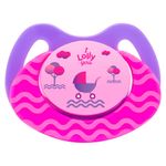 chupeta lolly nenny tamanho 2 silicone bico ortodôntico rosa