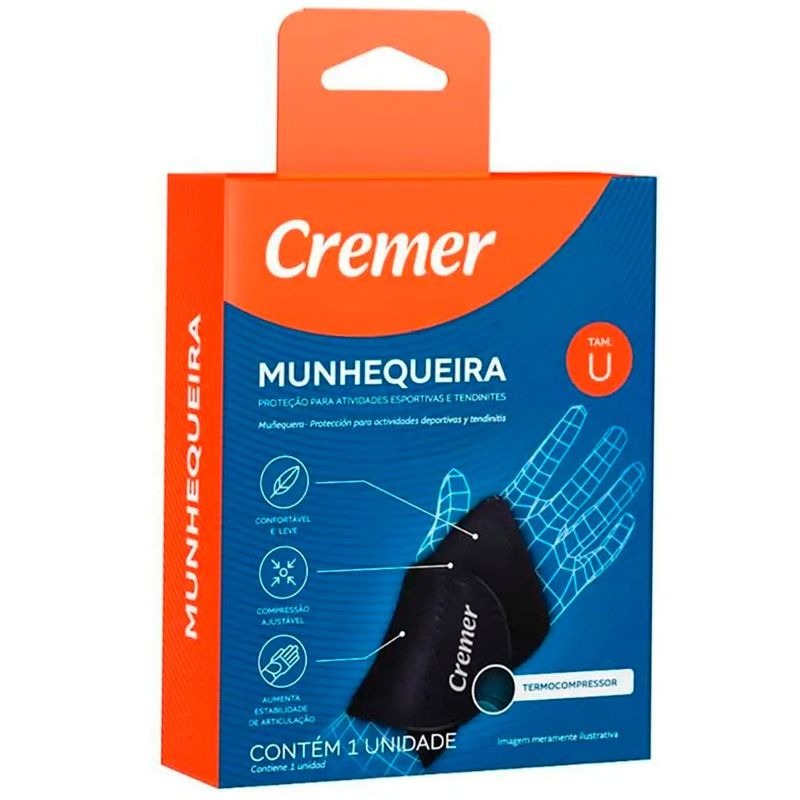 munhequeira ajustável cremer para atividades esportivas e tendinite 1 unidade