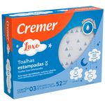 toalha infantil cremer luxo estampada azul 120x70cm 3 unidades