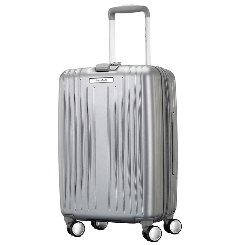 mala para viagem samsonite quartz hardside spinner tamanho m prata 15334740521u