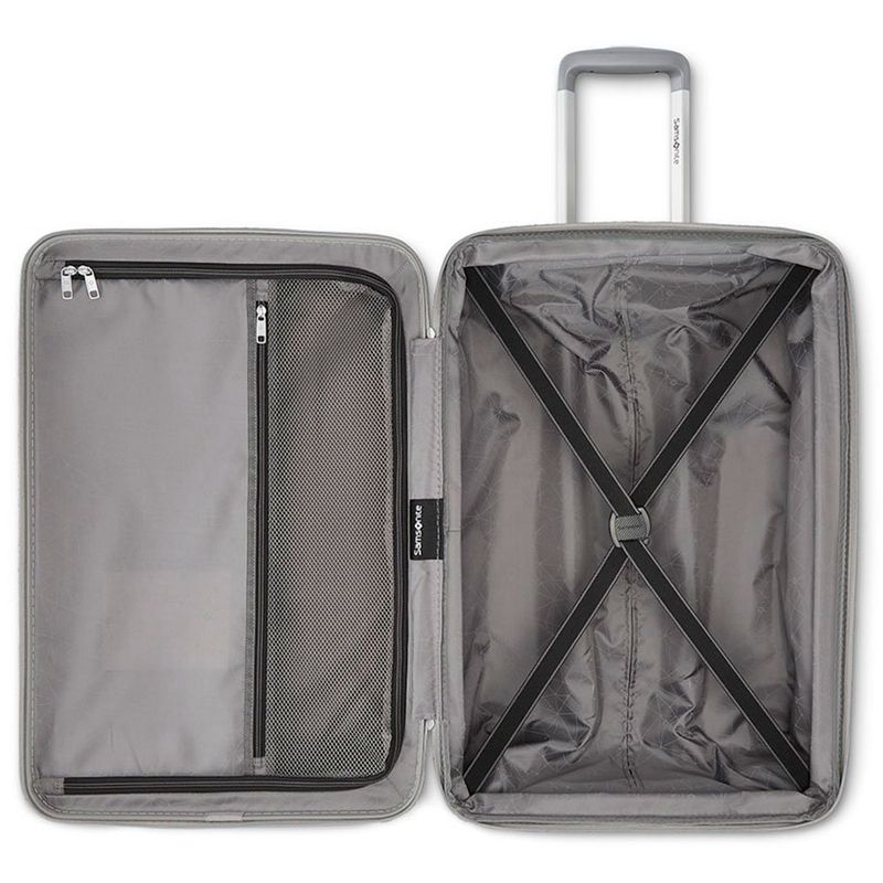 mala para viagem samsonite quartz hardside spinner tamanho m prata 15334740521u