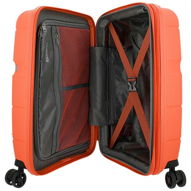 mala para viagem samsonite linex hardside spinner tamanho p laranja 12249711561u