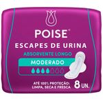 absorvente para escape de urina poise absorção moderado 8 unidades