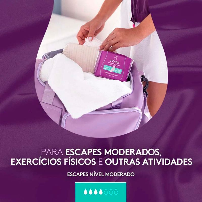 absorvente para escape de urina poise absorção moderado 8 unidades