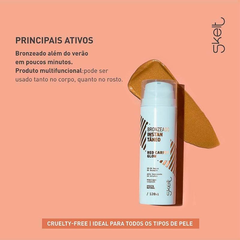 iluminador corporal skelt red carpet glow 120ml