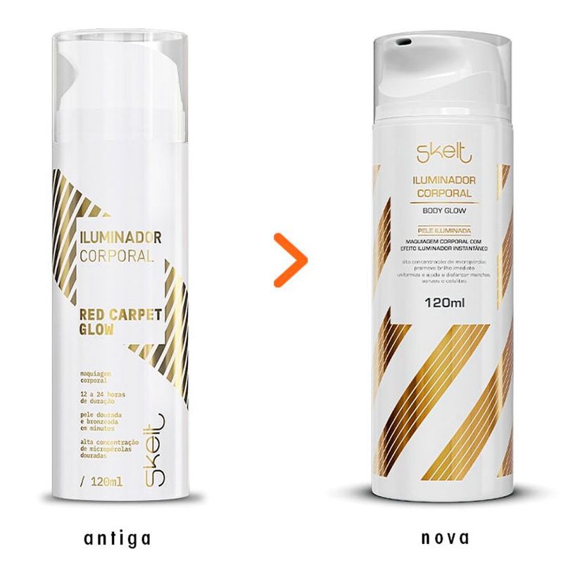 iluminador corporal skelt red carpet glow 120ml