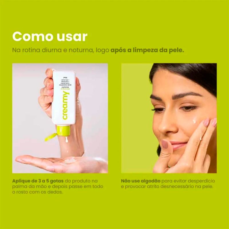 tônico facial clareador creamy skincare ácido tranexâmico 90ml
