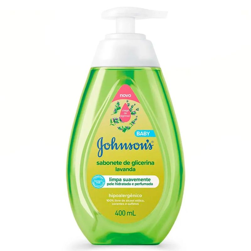 sabonete líquido de glicerina johnsons baby lavanda 400ml