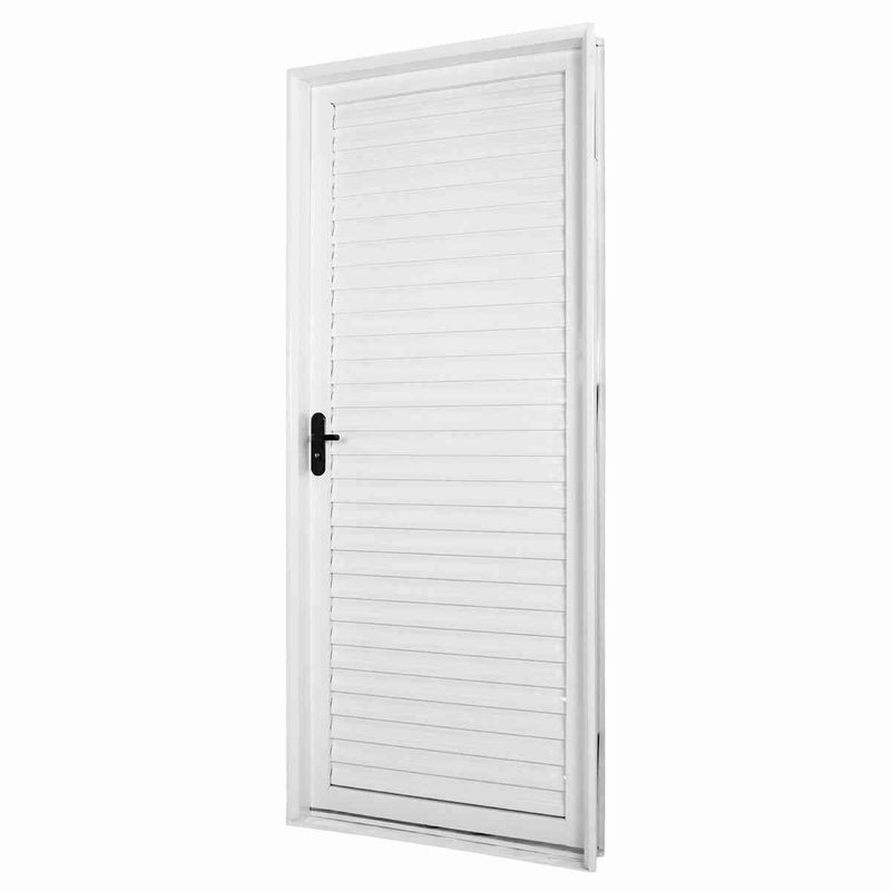 porta de aço laminada direita 215x85cm minas sul mgm branco (mp)