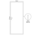 porta de aço laminada direita 215x65cm mgm minas sul branca (mp)