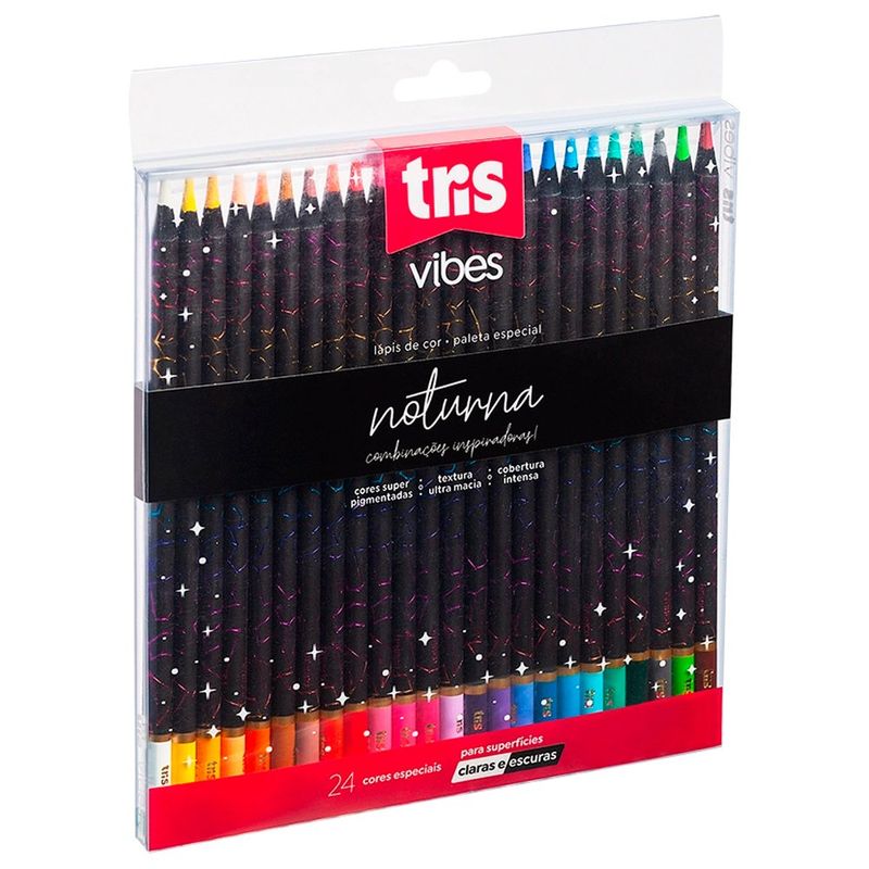 lápis de cor tris vibes 24 cores 907462