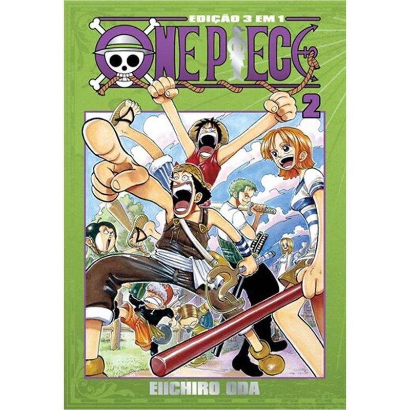livro mangá one piece 3 em 1 panini books (mp)