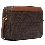bolsa michael kors east west com alça de corrente marrom e dourado a-bi