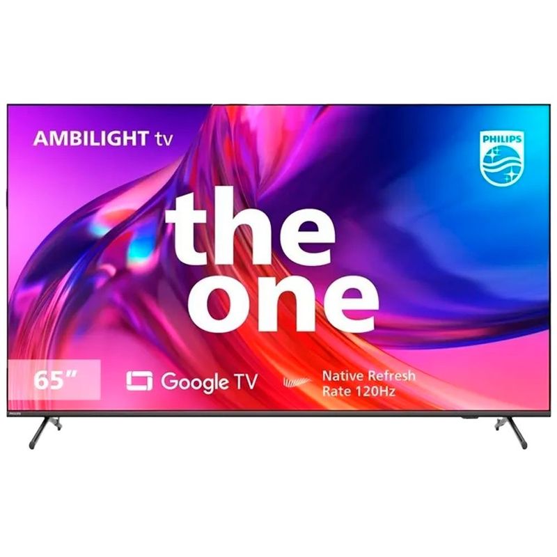 smart tv led 65" 4k philips the one ambilight (mp)