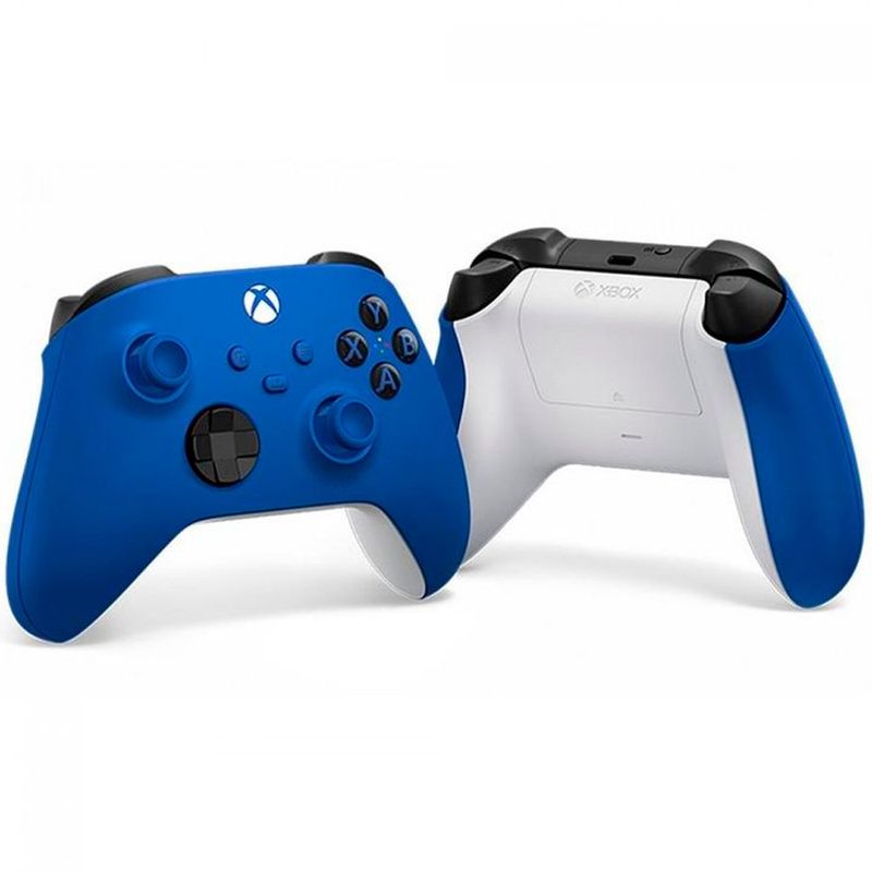 controle xbox sem fio shock qau-00065 azul (imp)