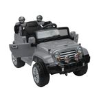carro elétrico infantil jipe com controle remoto bel fix 12v cinza (mp)