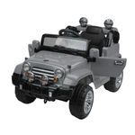 carro elétrico infantil jipe com controle remoto bel fix 12v cinza (mp)