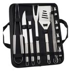 kit para churrasco 16 peças bel fix inox premium com estojo (mp)