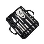 kit para churrasco 16 peças bel fix inox premium com estojo (mp)