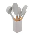 kit utensílios para cozinha 7 peças wellmix dulcet silicone cinza (mp)