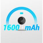 câmera de segurança residencial ezvis com wi-fi e bateria cs-cb1 (mp)