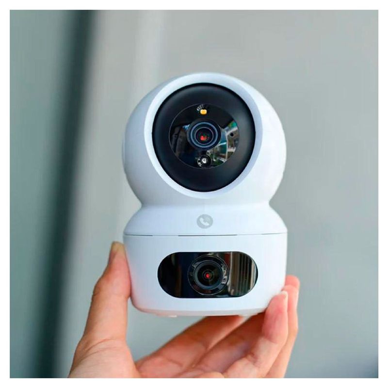 câmera de segurança ezvis panorâmica e inclinação de lente dupla h7c 2k+ (mp)