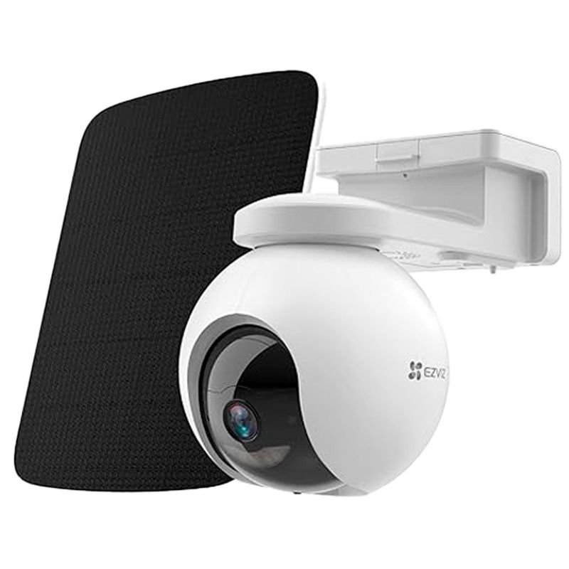 câmera de segurança ezvis pan & tilt com bateria 2k 10.400mah 4g eb8 (mp)