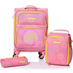 mochila samsonite 3 peças power girl rosa 47414-a129