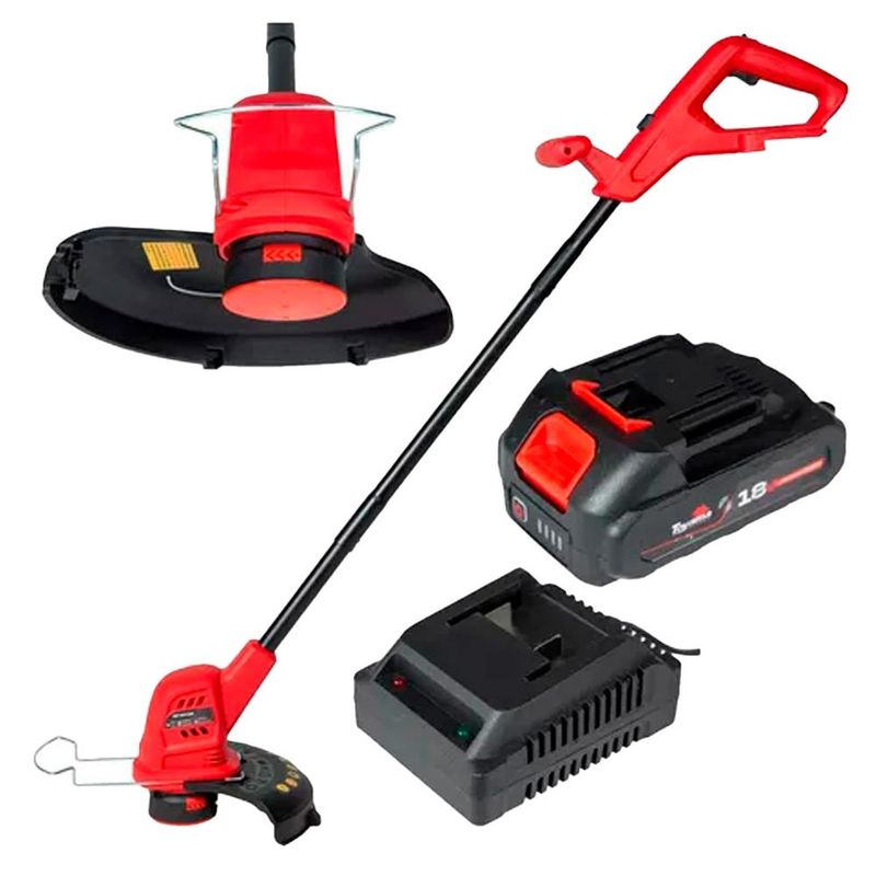 aparador de grama toyama com bateria e carregador 18v tbt18st250-k2 (mp)