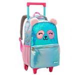 mochila de rodinha infantil seanite panda brilhante (mp)