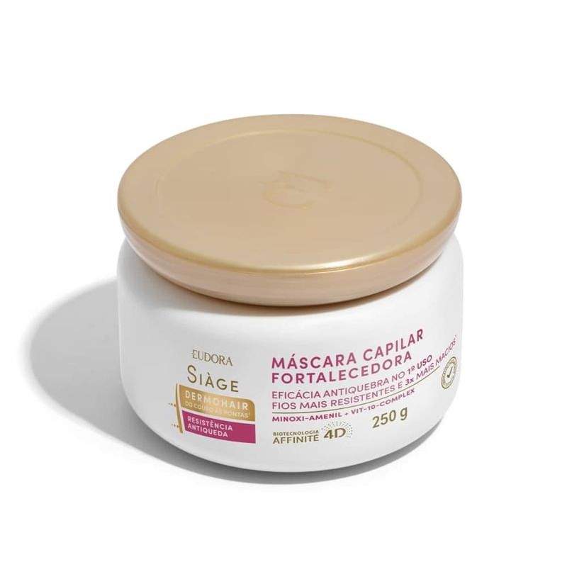 máscara capilar fortalecedora siàge eudora dermohair resistência antiqueda 250g