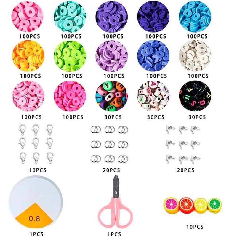kit com 1352 pulseiras de argila generic a-bi