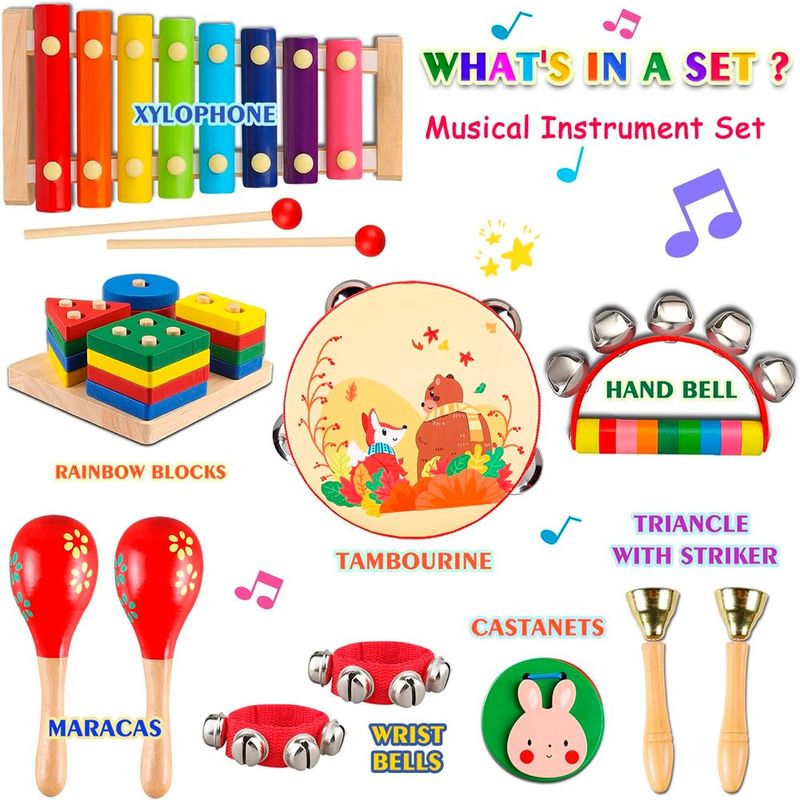 kit musical infantil looikoos madeira a-bi