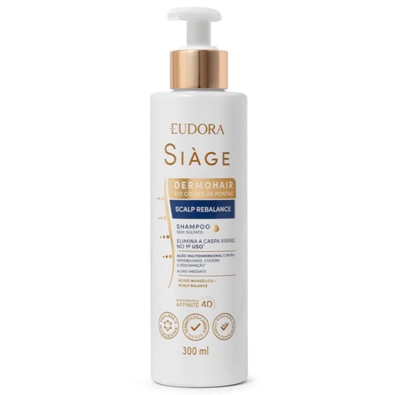 shampoo siàge eudora dermohair scalp rebalance 300ml