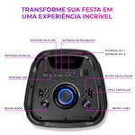 caixa de som amplificada aiwa party box 300w bivolt aws-pb-06 (mp)