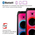 caixa de som amplificada aiwa party box 300w bivolt aws-pb-06 (mp)