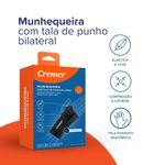 munhequeira com tala de punho bilateral cremer ajustável preta