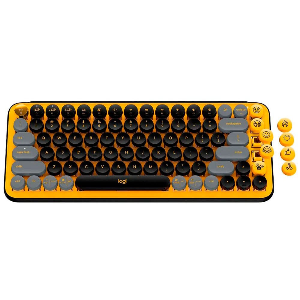 Teclado Sem Fio Logitech Popkeys Amarelo