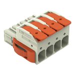 conector de emenda fêmea 4 pólos wago cabo 0,75mm a 25mm 76a 1000v 832-1104/037-000 (mp)