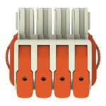 conector de emenda fêmea 4 pólos wago cabo 0,75mm a 25mm 76a 1000v 832-1104/037-000 (mp)