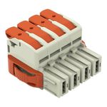 conector de emenda fêmea 4 pólos wago cabo 0,75mm a 25mm 76a 1000v 832-1104/037-000 (mp)