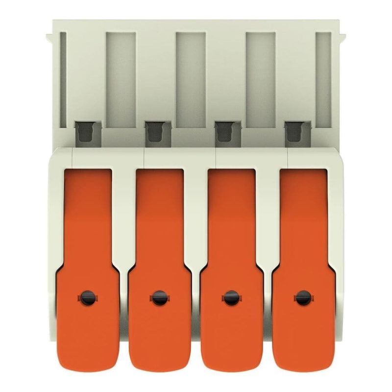 conector de emenda macho 4 pólos wago cabo 0,75mm a 25mm 76a 1000v 832-1204 (mp)