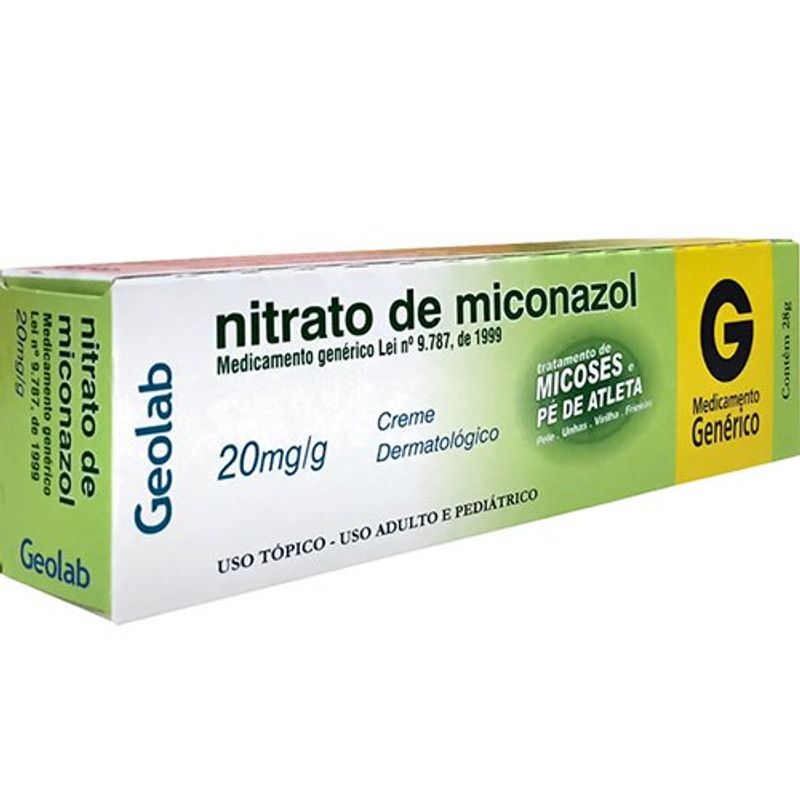 nitrato de miconazol 20mg/g creme 28g geolab genérico
