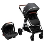carrinho com bebê conforto 3 em 1 infanti travel system romanzo duo preto cax00849 (mp)