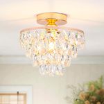 mini lustre luupyia cristal ouro a-bi
