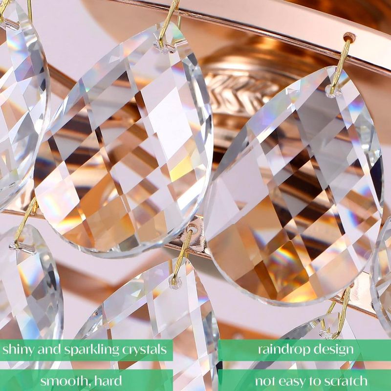 mini lustre luupyia cristal ouro a-bi