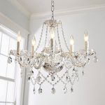 lustre saint mossi de cristal com 5 luzes a-bi