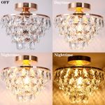 mini lustre luupyia cristal ouro a-bi